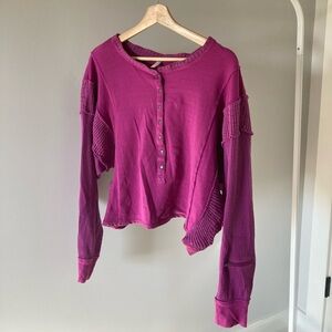 FP movement button up pull over